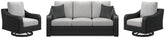 Homestyle Furniture - Ashley Furniture - Beachcroft Outdoor Sofa and 2 Lounge Chairs - Outdoor Sofa and 2 Lounge Chairs - P792P8