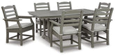 Homestyle Furniture - Ashley Furniture - Visola Outdoor Dining Table with 6 Chairs - Outdoor Dining Table with 6 Chairs - P802P3
