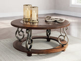 Homestyle Furniture - Ashley Furniture - Frallyn Coffee Table - Round Cocktail Table - T623-8