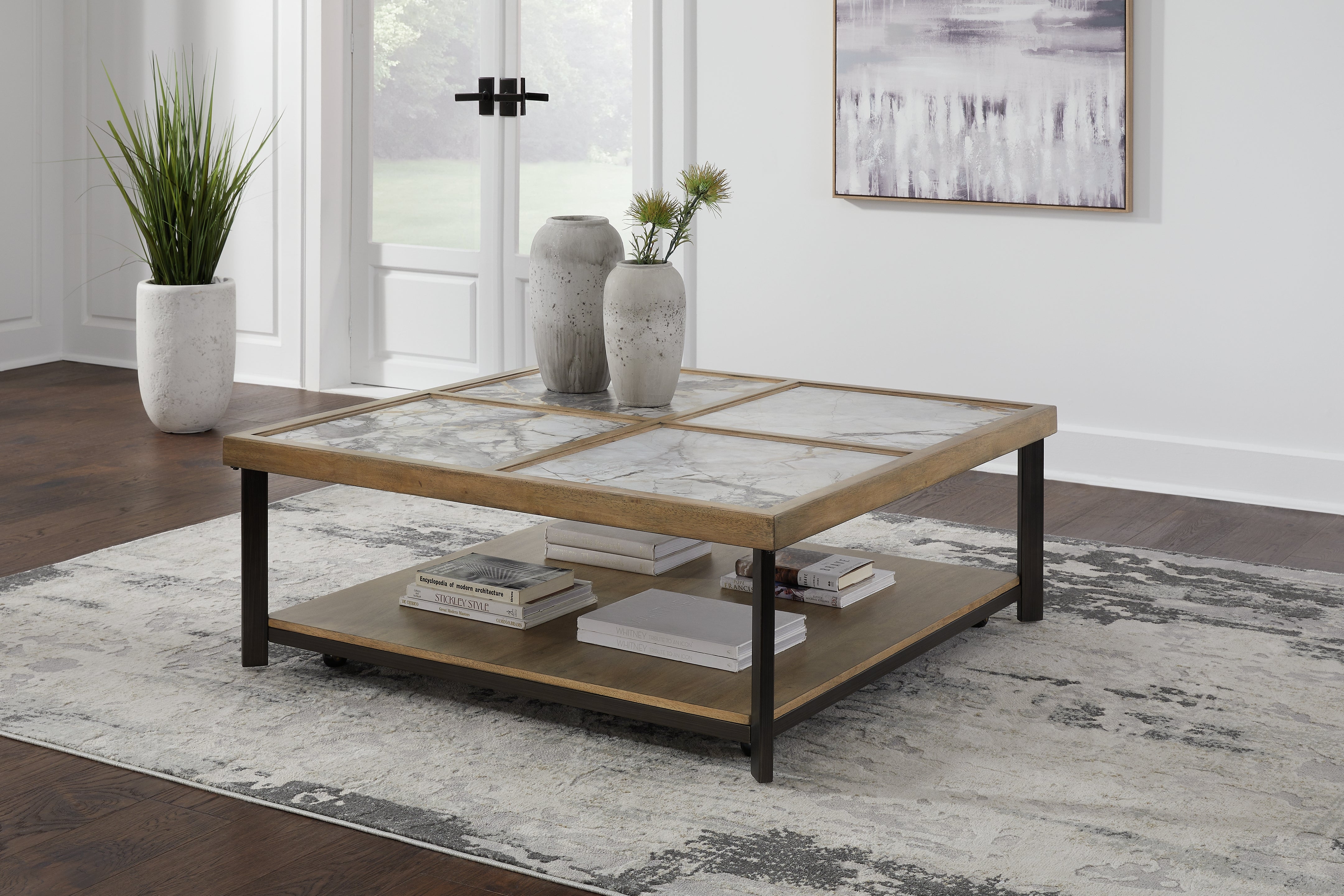 Homestyle Furniture - Ashley Furniture - Montia Coffee Table - Square Cocktail Table - T632-8