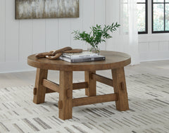 Homestyle Furniture - Ashley Furniture - Mackifeld Coffee Table - Round Cocktail Table - T724-8