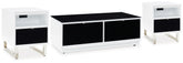 Homestyle Furniture - Ashley Furniture - Gardoni Coffee Table and 2 Chairside End Tables - Coffee Table and 2 Chairside End Tables - T756T2