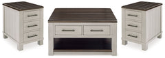 Homestyle Furniture - Ashley Furniture - Darborn Lift-top Coffee Table and 2 Chairside End Tables - Lift-top Coffee Table and 2 Chairside End Tables - T796T1