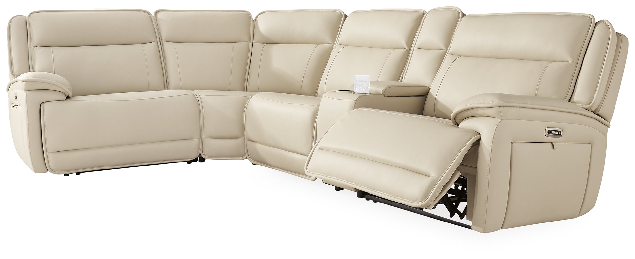 Homestyle Furniture - Ashley Furniture - Double Deal 5-Piece Reclining Sectional with Console - 5-Piece Reclining Sectional with Console - U13001S8
