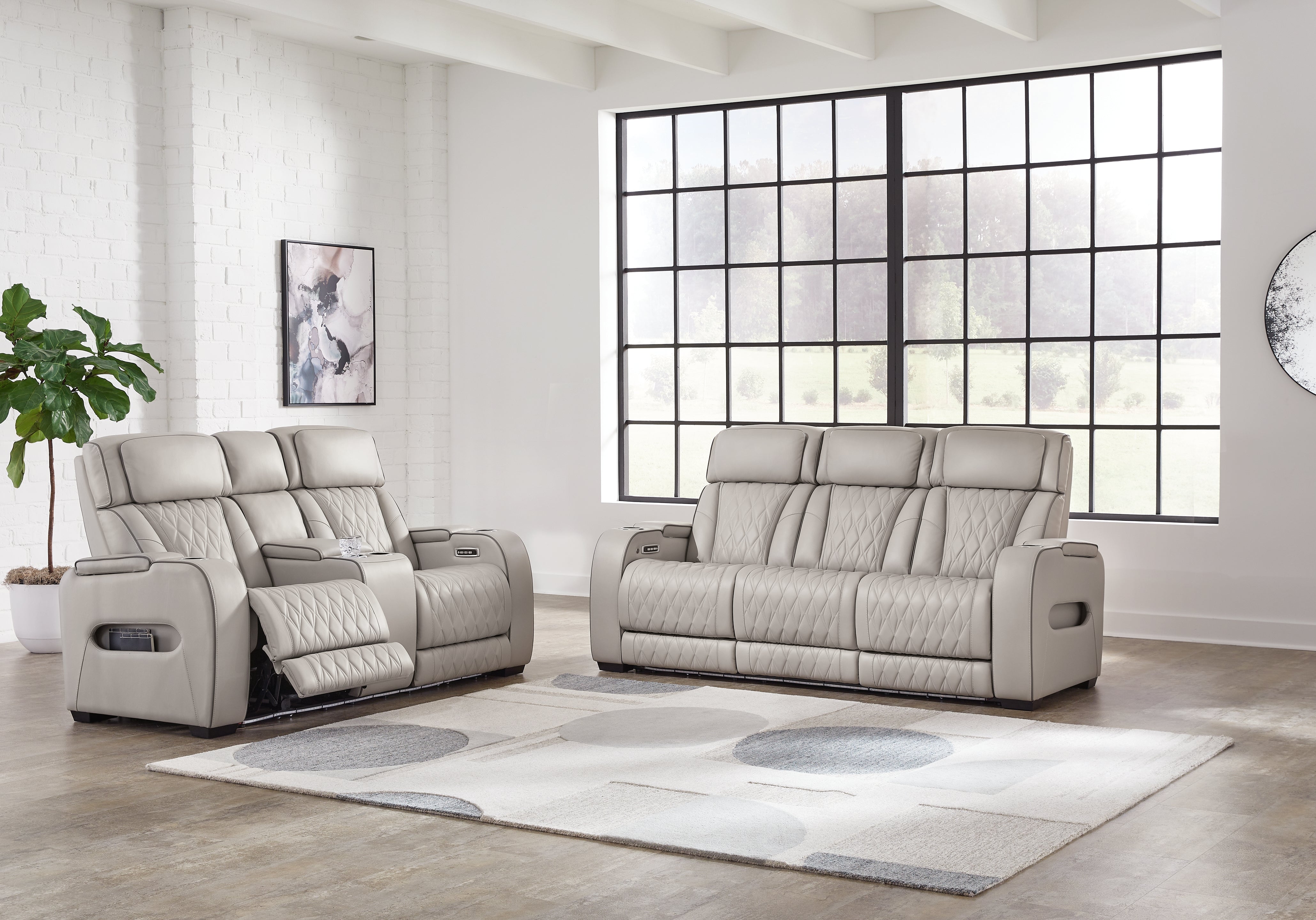 Homestyle Furniture - Ashley Furniture - Boyington Power Reclining Sofa and Loveseat - Power Reclining Sofa and Loveseat - U27105U1