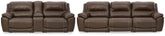 Homestyle Furniture - Ashley Furniture - Dunleith 3-Piece Reclining Sofa and 3-Piece Loveseat with Console - 3-Piece Reclining Sofa and 3-Piece Loveseat with Console - U71604U1