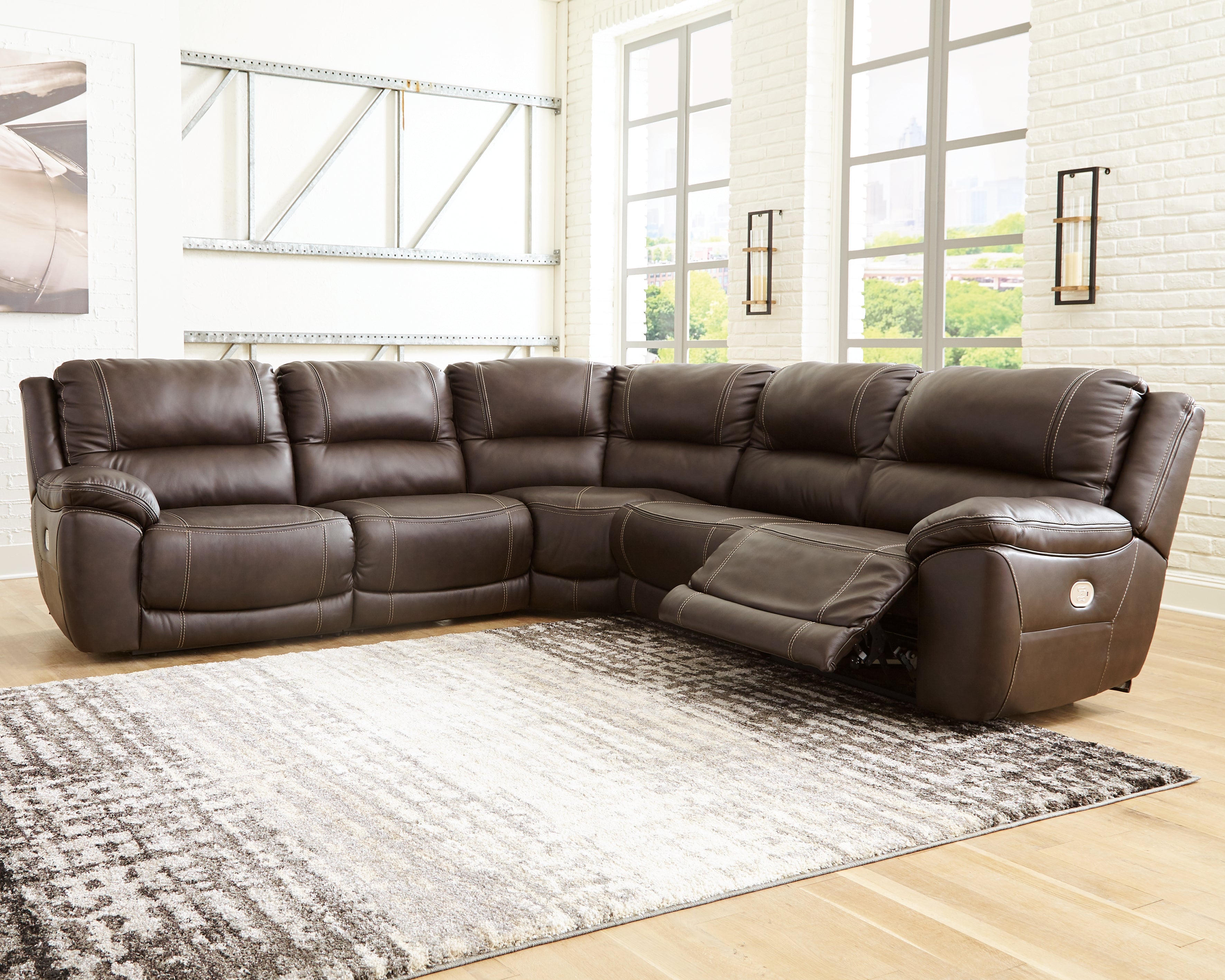 Homestyle Furniture - Ashley Furniture - Dunleith 5-Piece Power Reclining Sectional - 5-Piece Power Reclining Sectional - U71604S1