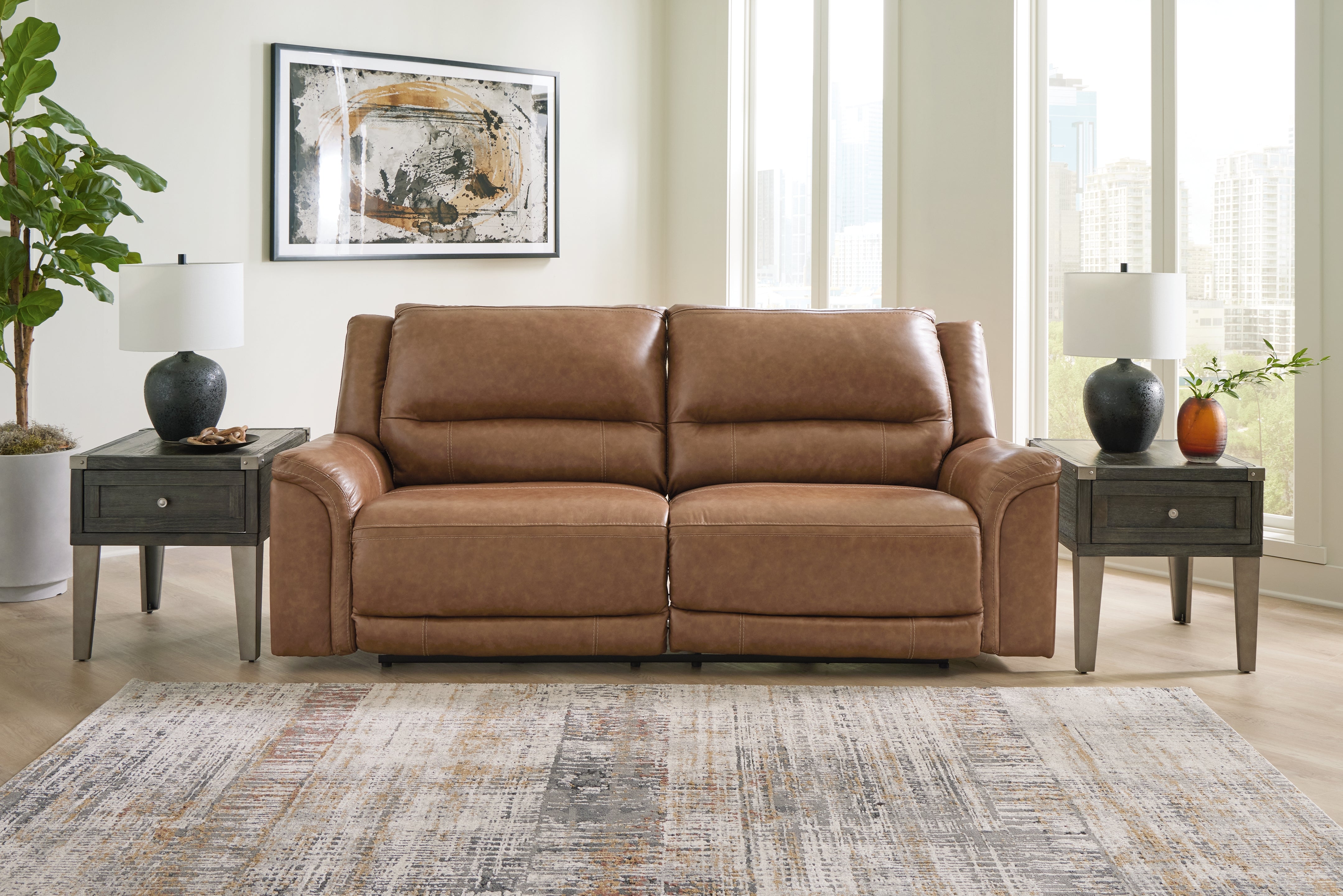 Homestyle Furniture - Ashley Furniture - Trasimeno Power Reclining Sofa - 2 Seat PWR REC Sofa ADJ HDREST - U8281547