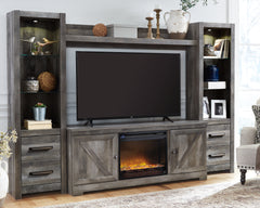 Homestyle Furniture - Ashley Furniture - Wynnlow 4-Piece Entertainment Center with Electric Fireplace - 4-Piece Entertainment Center with Electric Fireplace - W440W5