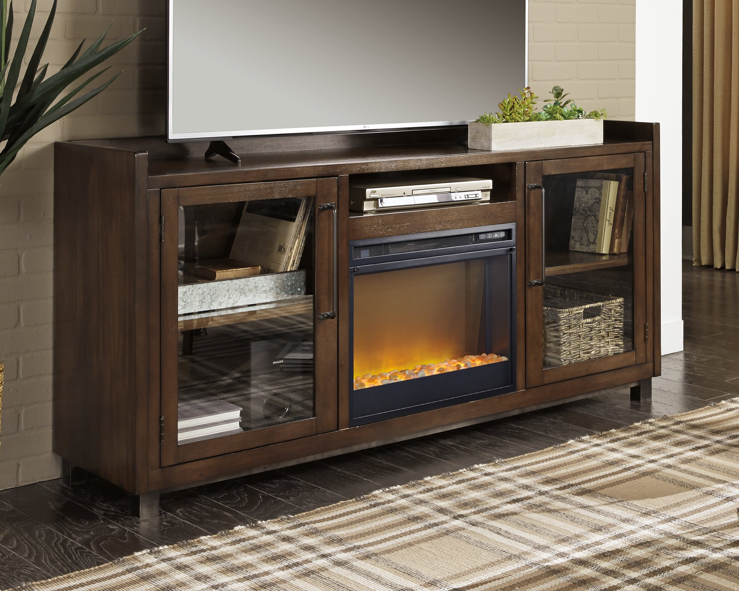 Homestyle Furniture - Ashley Furniture - Starmore 70" TV Stand with Electric Fireplace - 70" TV Stand with Electric Fireplace - W633W4