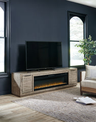 Homestyle Furniture - Ashley Furniture - Krystanza TV Stand with Electric Fireplace - TV Stand with Electric Fireplace - W760W1