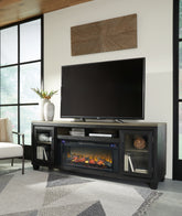 Homestyle Furniture - Ashley Furniture - Foyland 83" TV Stand with Electric Fireplace - 83" TV Stand with Electric Fireplace - W989W1
