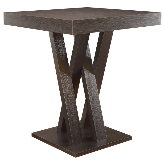 Homestyle Furniture - Coaster - Freda Square 36-inch Pub Height Bistro Bar Table Cappuccino - 100520