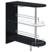 Adolfo 3-tier Bar Table Glossy Black and Clear image