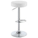 Homestyle Furniture - Coaster - Ramses Adjustable Backless Bar Stool Chrome and White - 102550