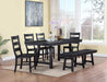 Homestyle Furniture - Coaster - Newport 6-piece Rectangular Trestle Dining Table Set Black - 108141-S6