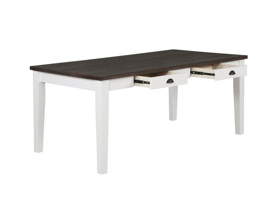 Kingman 4-drawer Dining Table Espresso and White image