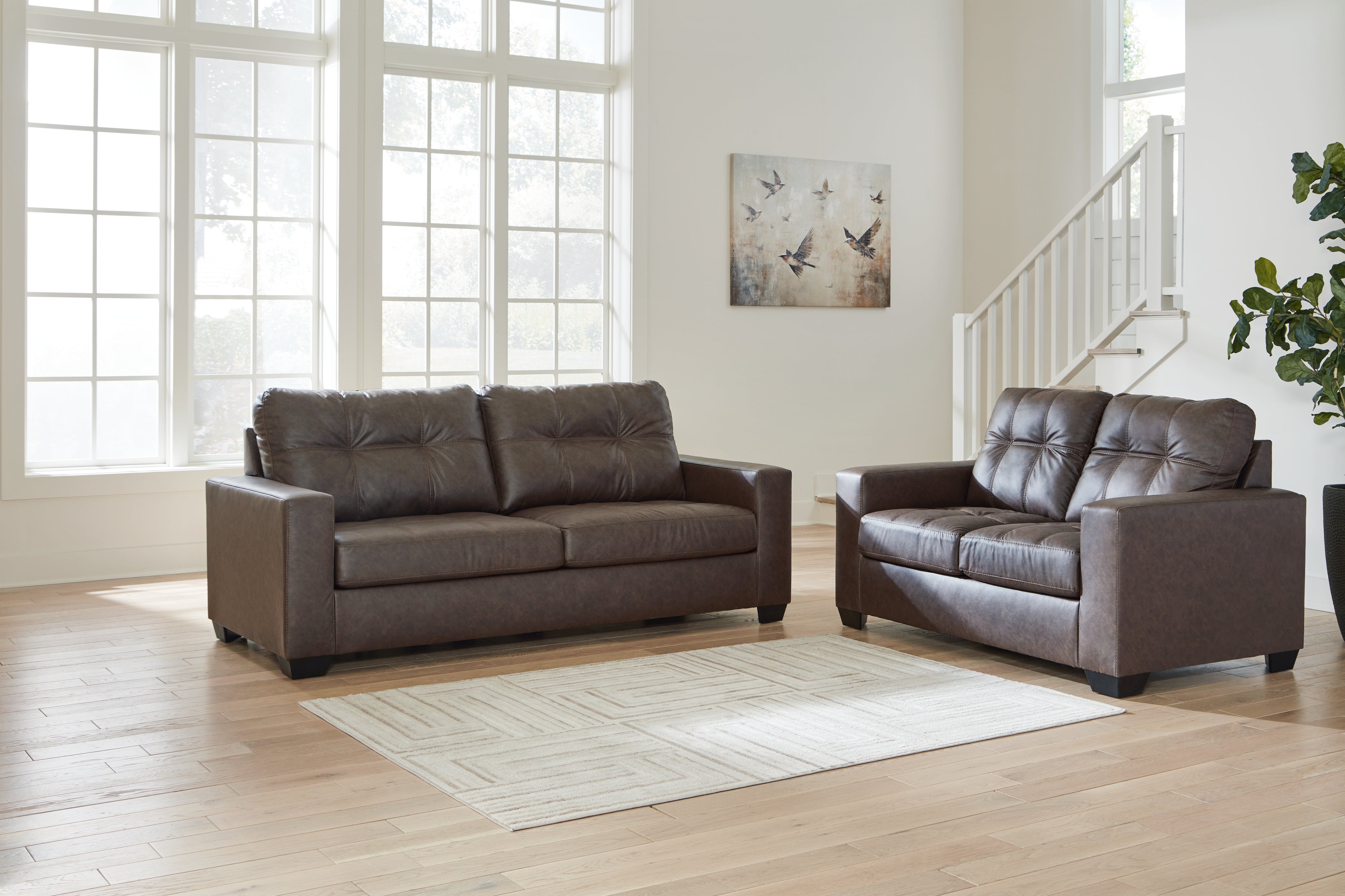 Homestyle Furniture - Ashley Furniture - Barlin Mills Sofa and Loveseat - Sofa and Loveseat / Umber - 17003U1