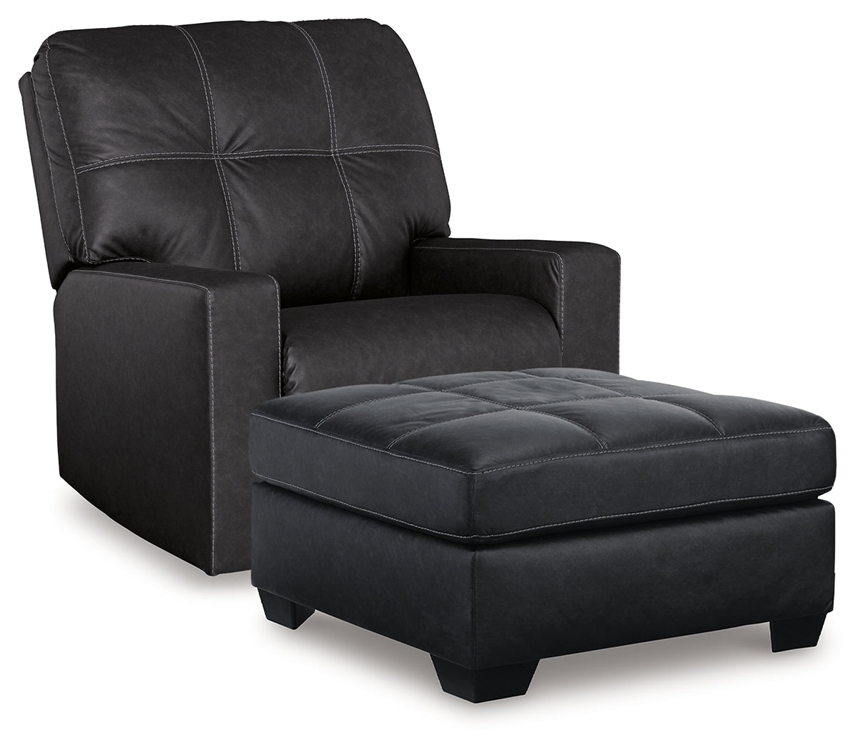 Homestyle Furniture - Ashley Furniture - Barlin Mills Recliner and Oversized Accent Ottoman - Recliner and Oversized Accent Ottoman - 17004U4