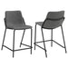 Homestyle Furniture - Coaster - Earnest Upholstered Counter Chair Grey (Set of 2) - 183452