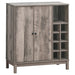 Homestyle Furniture - Coaster - Cheyenne 2-door Home Bar Wine Cabinet Weathered Acacia - 183600