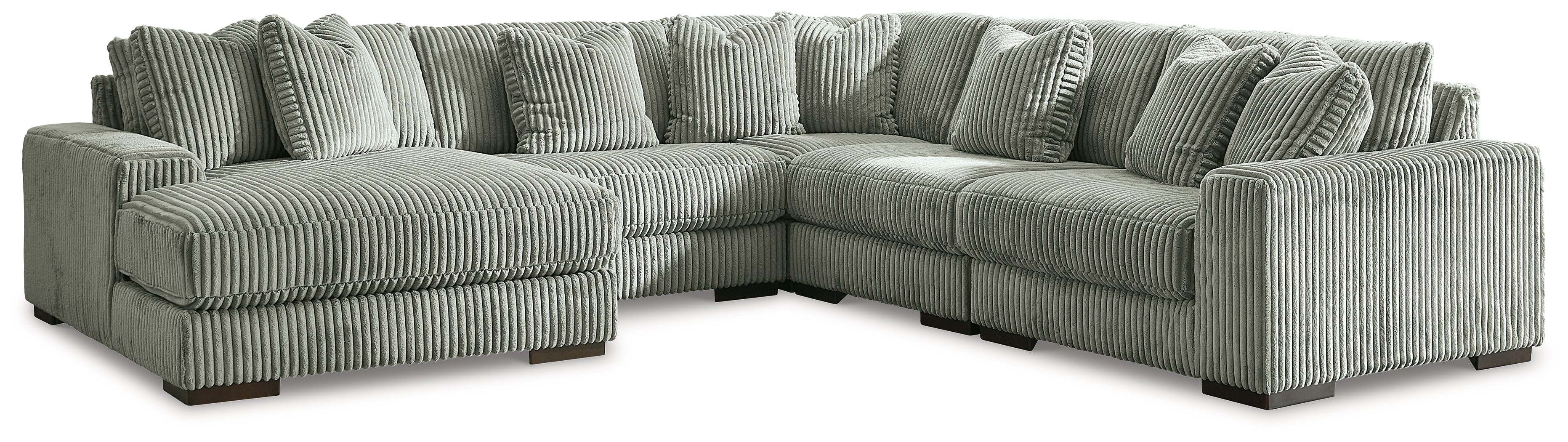 Homestyle Furniture - Ashley Furniture - Lindyn 5-Piece Sectional with Chaise - RAF 5-Piece Sectional with Chaise / Fog - 21105S6