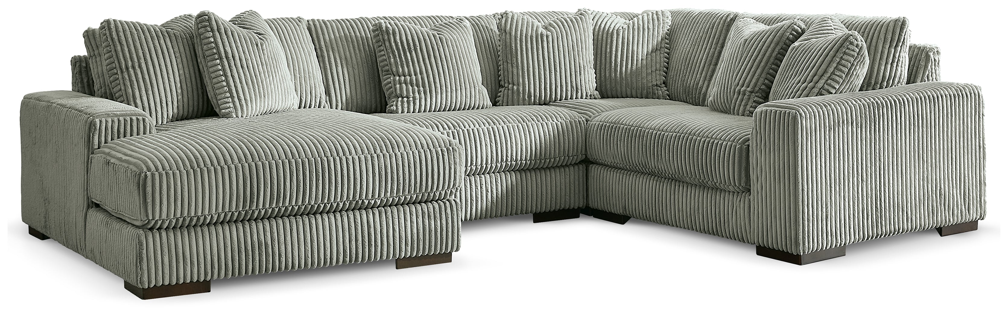 Homestyle Furniture - Ashley Furniture - Lindyn 4-Piece Sectional with Chaise - RAF 4-Piece Sectional with Chaise / Fog - 21105S17
