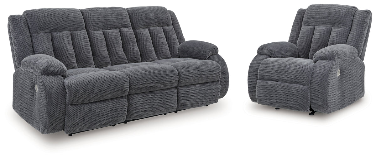 Homestyle Furniture - Ashley Furniture - Observation Power Reclining Sofa and Power Recliner - Power Reclining Sofa and Power Recliner - PC21405U1
