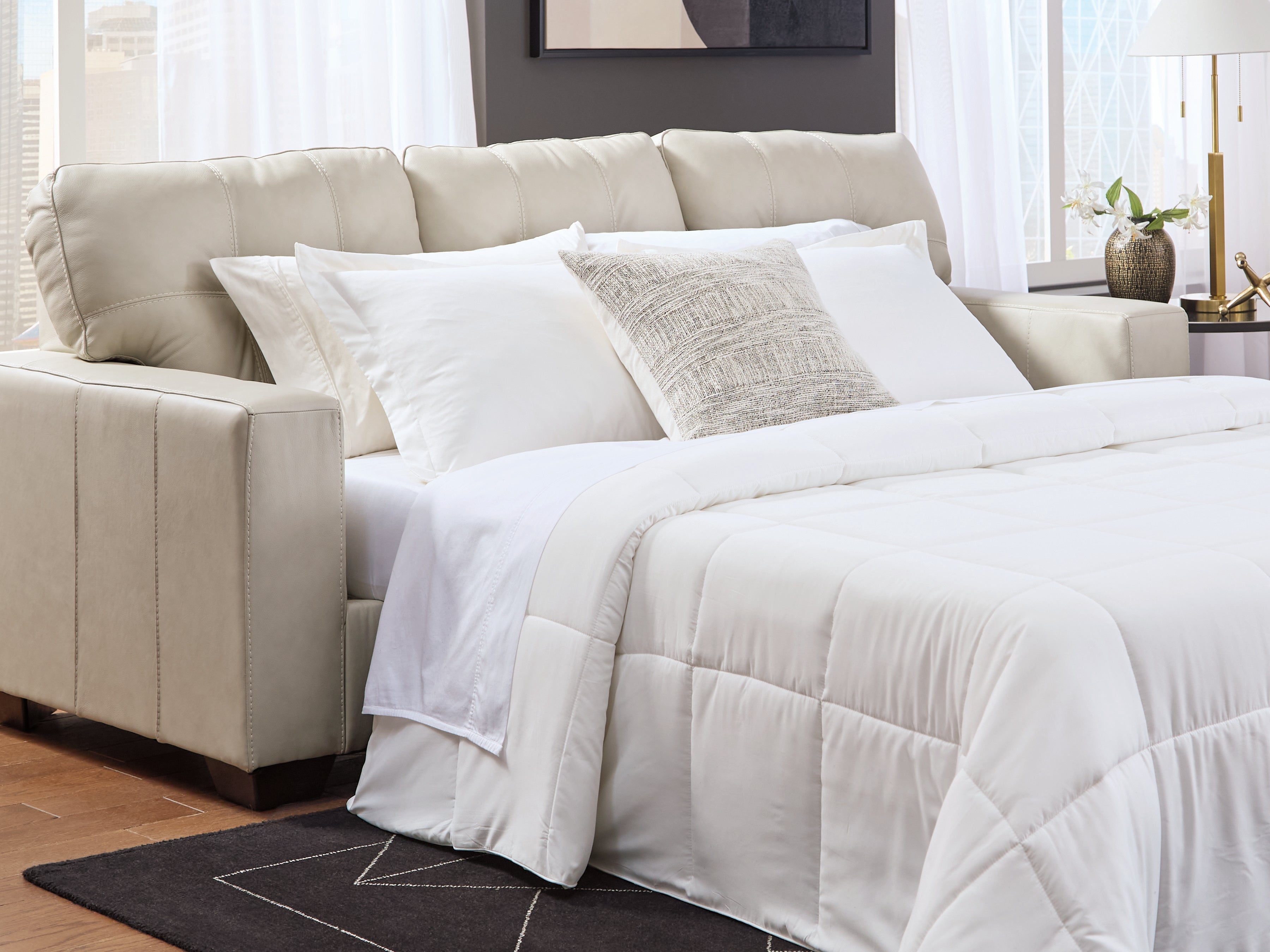 Homestyle Furniture - Ashley Furniture - Santorine Queen Sofa Sleeper - Queen Sofa Sleeper / Bone - 2170839