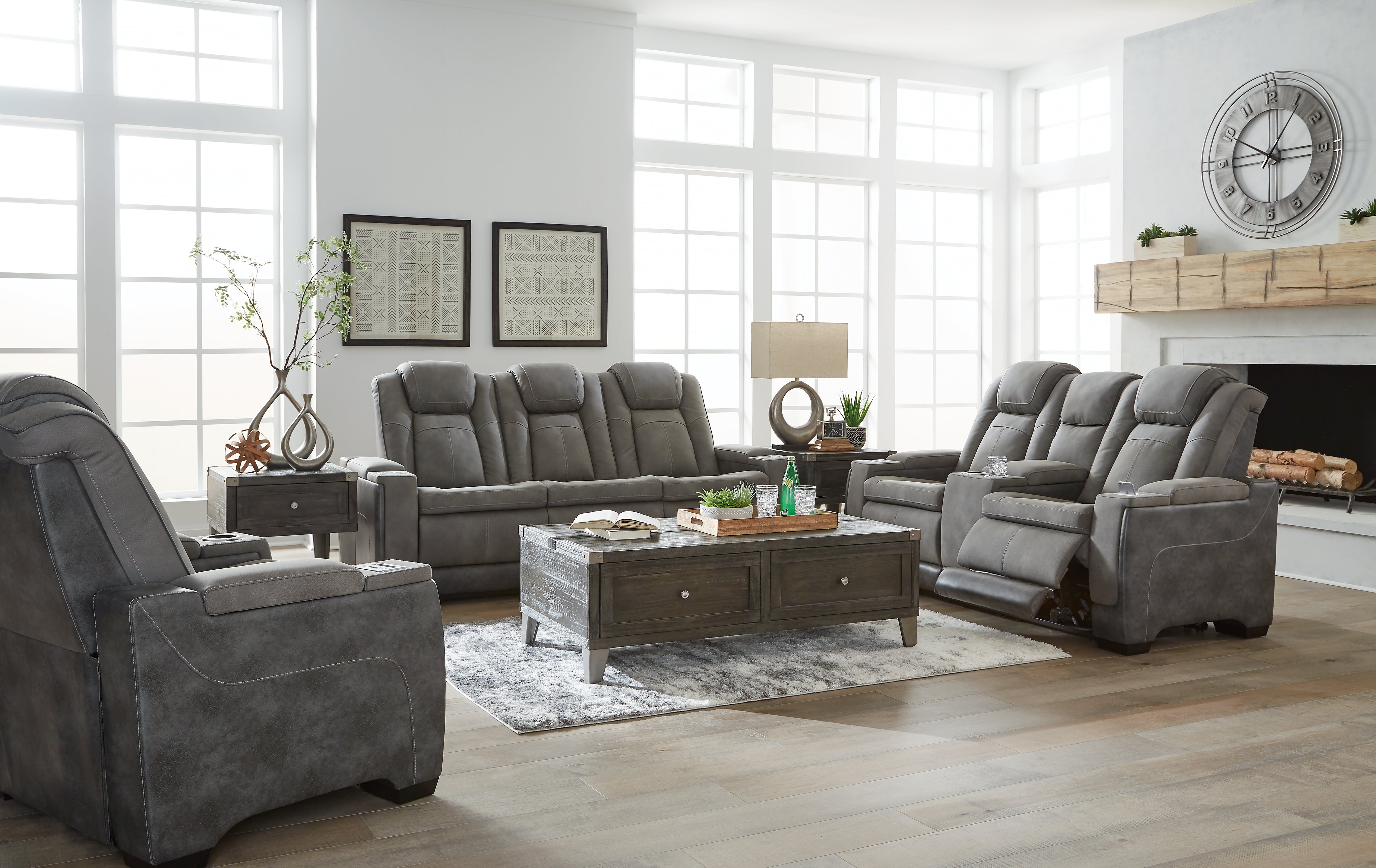 Homestyle Furniture - Ashley Furniture - Next-Gen DuraPella Power Reclining Sofa, Loveseat and Recliner - Power Reclining Sofa, Loveseat and Recliner - 22004U2
