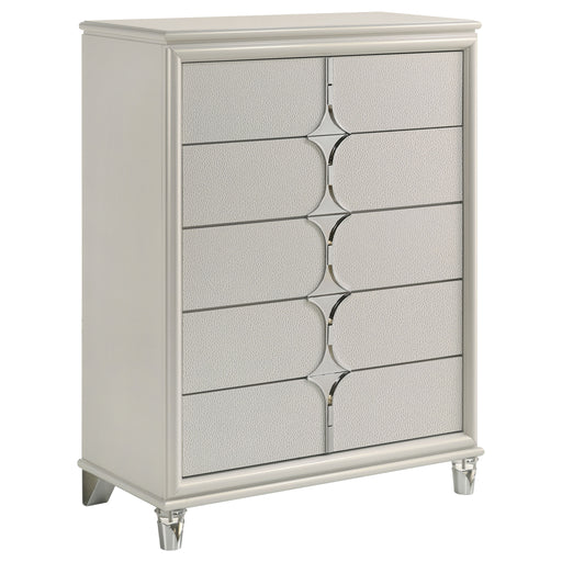 Homestyle Furniture - Coaster - Olivia 5-drawer Bedroom Chest of Drawers Pearl White - 224955