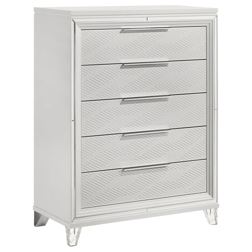 Homestyle Furniture - Coaster - Marmore 5-drawer Bedroom Chest of Drawers White - 224965