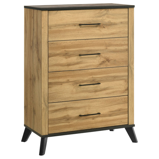 Homestyle Furniture - Coaster - Kaywood 4-drawer Bedroom Chest of Drawers Natural Pine - 225005