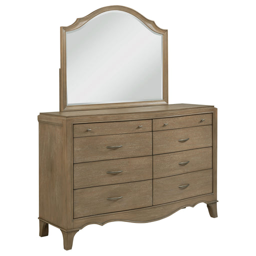 Homestyle Furniture - Coaster - Revello 8-drawer Bedroom Dresser with Mirror Washed Mango - 225053M