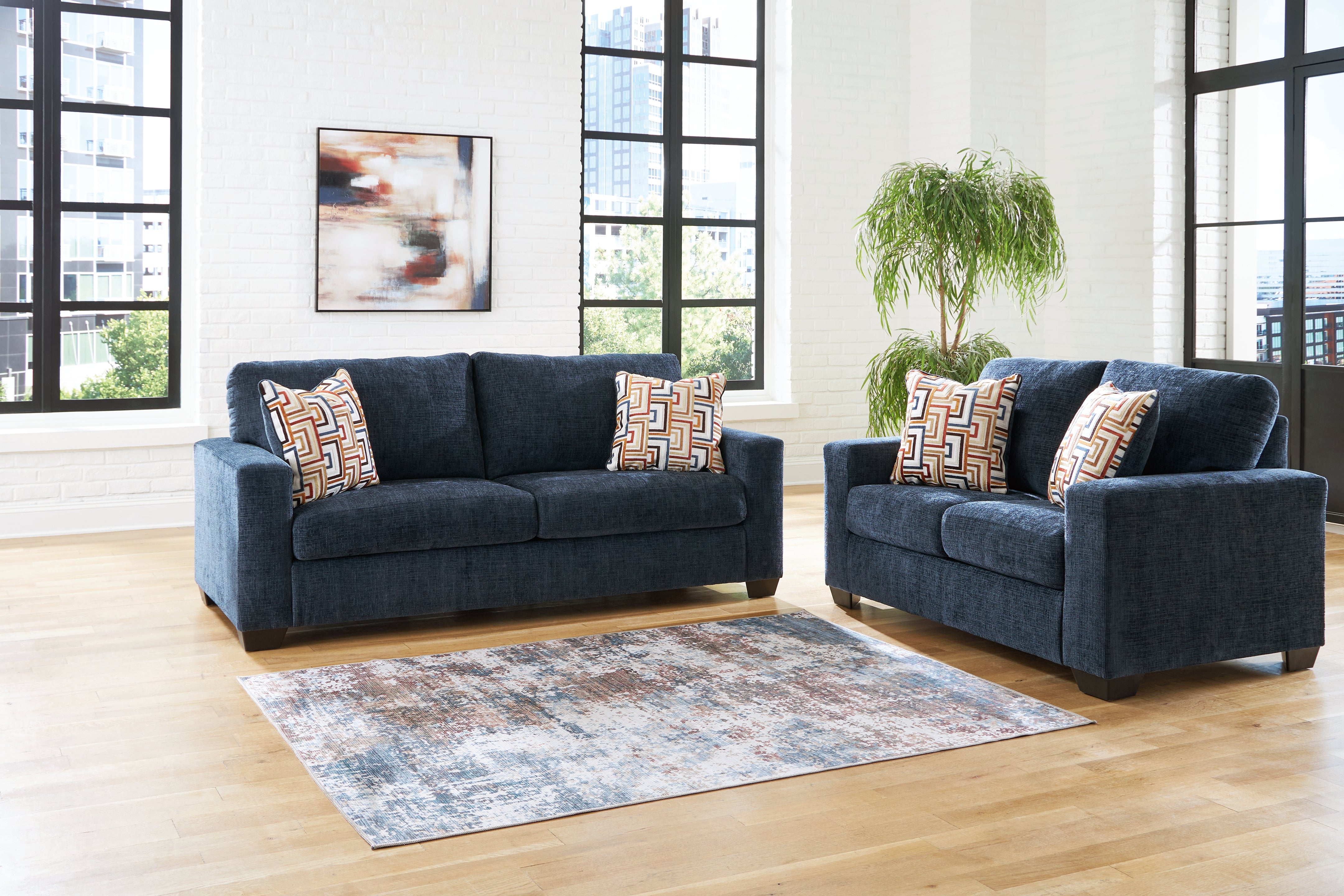 Homestyle Furniture - Ashley Furniture - Aviemore Sofa and Loveseat - Sofa and Loveseat / Ink - 24303U2