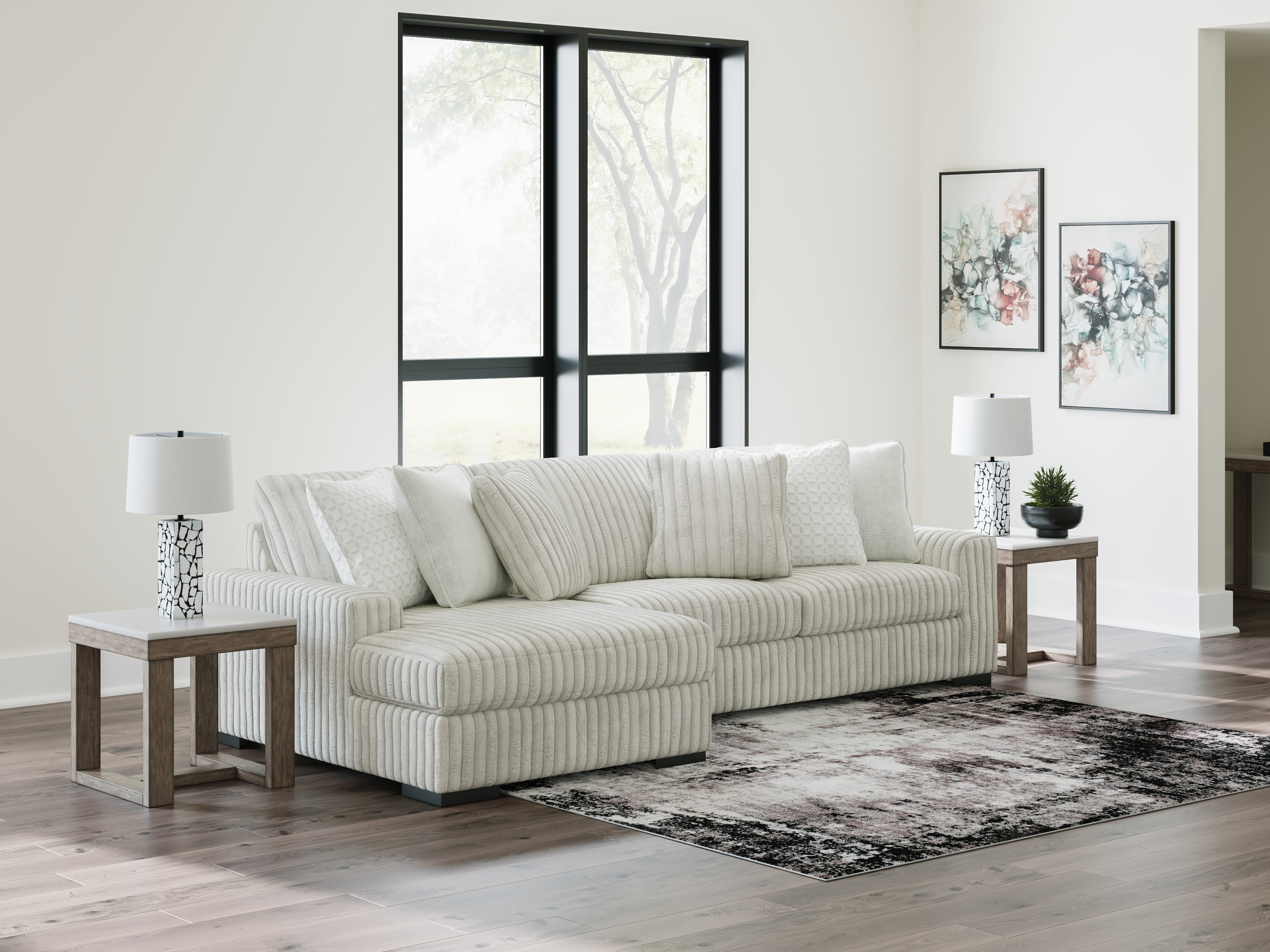 Homestyle Furniture - Ashley Furniture - Stupendous 2-Piece Sectional with Chaise - RAF 2-Piece Sectional with Chaise / Alloy - 25903S6
