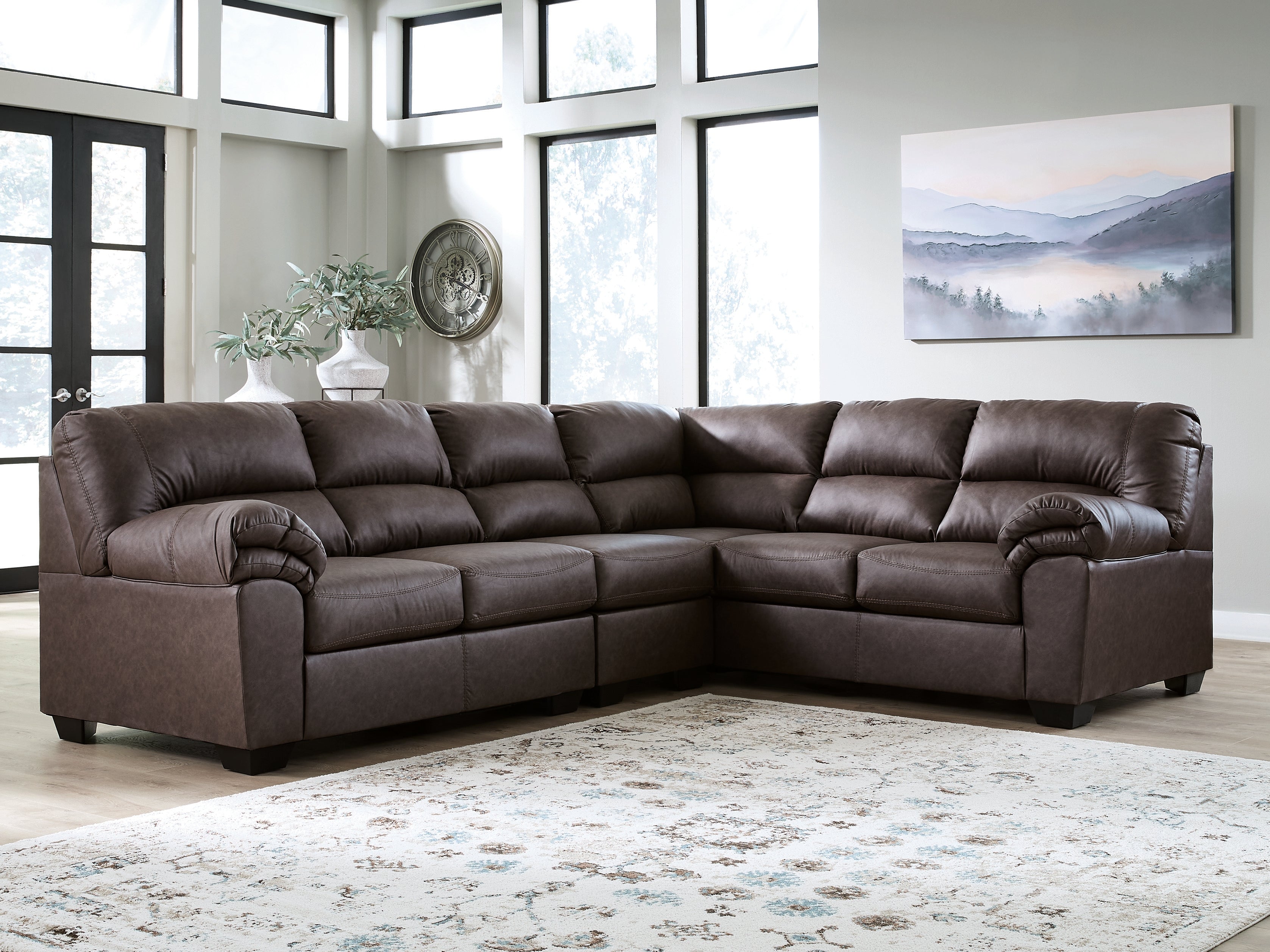 Homestyle Furniture - Ashley Furniture - WillowBend 3-Piece Sectional - RAF 3-Piece Sectional / Umber - PC27705S3