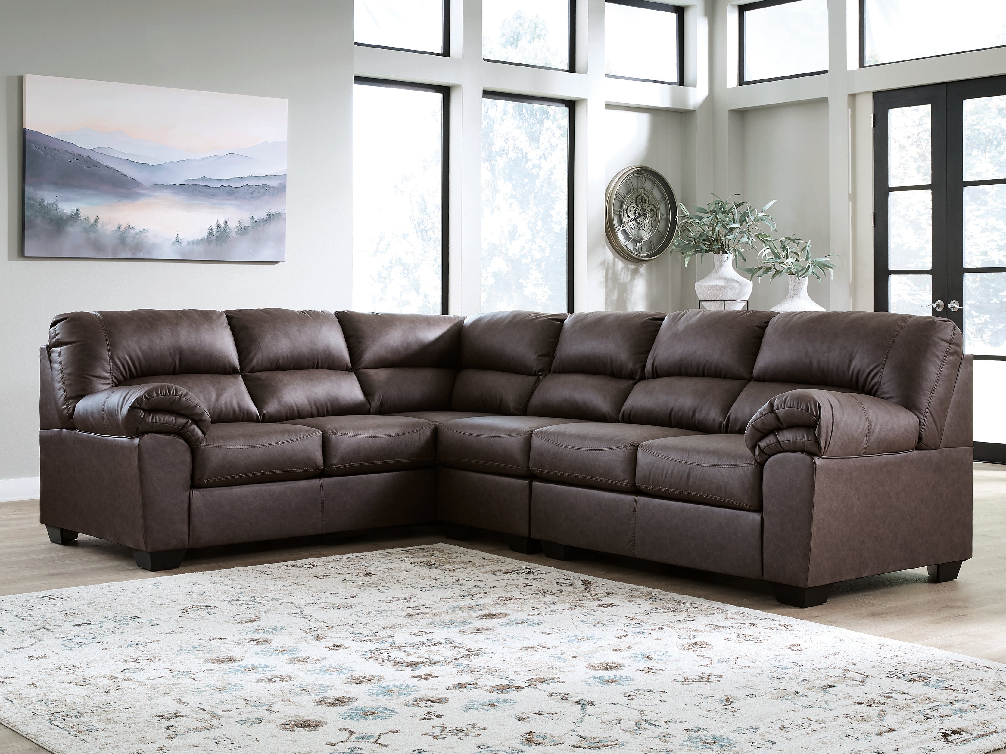 Homestyle Furniture - Ashley Furniture - WillowBend 3-Piece Sectional - LAF 3-Piece Sectional / Umber - PC27705S4
