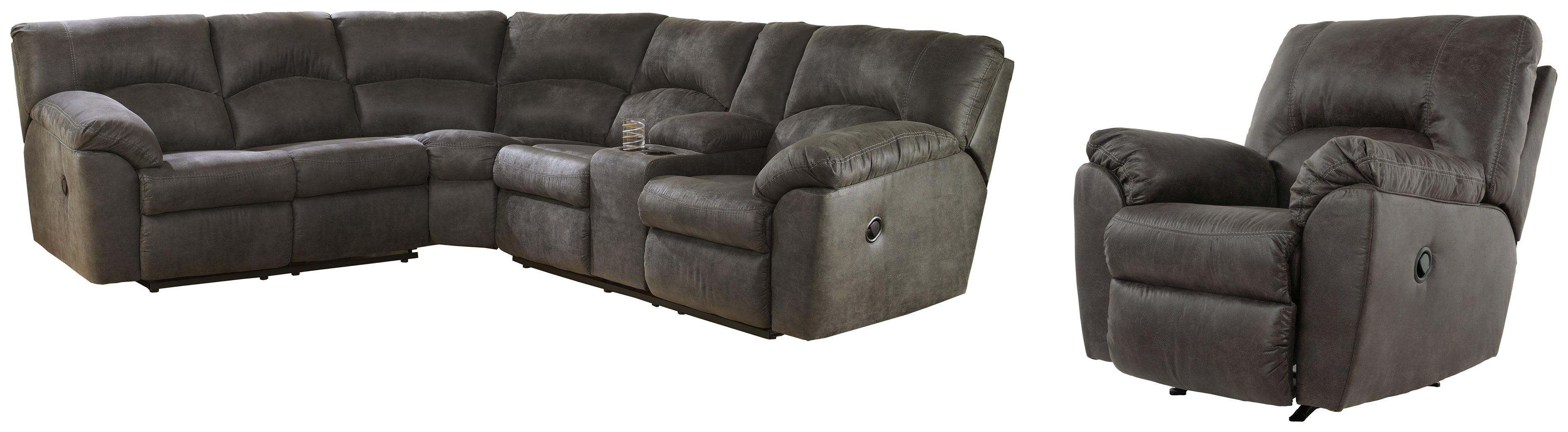 Homestyle Furniture - Ashley Furniture - Tambo 2-Piece Sectional with Recliner - 2-Piece Sectional with Recliner - 27801U1