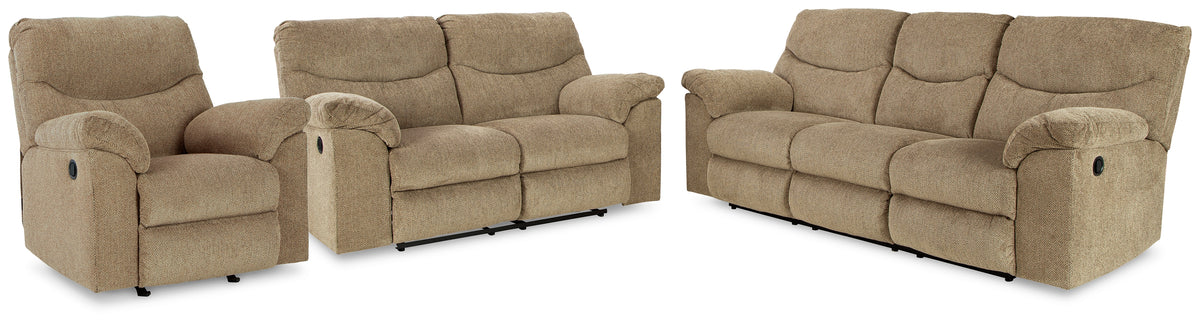 Homestyle Furniture - Ashley Furniture - Alphons Reclining Sofa, Loveseat and Recliner - Reclining Sofa, Loveseat and Recliner - 28202U2