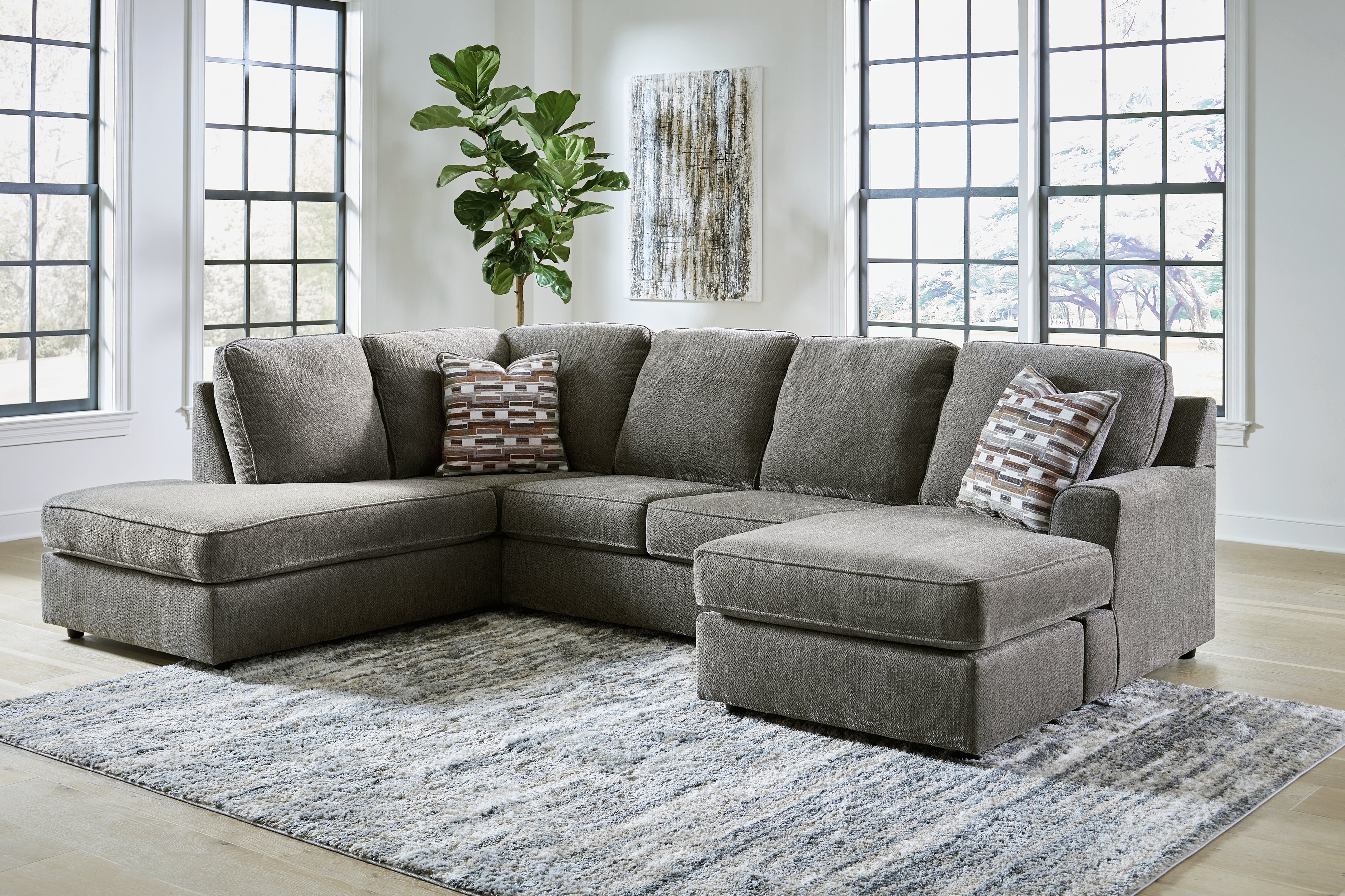 Homestyle Furniture - Ashley Furniture - O'Phannon 2-Piece Sectional with Chaise - RAF 2-Piece Sectional with Chaise / Putty - 29402S2