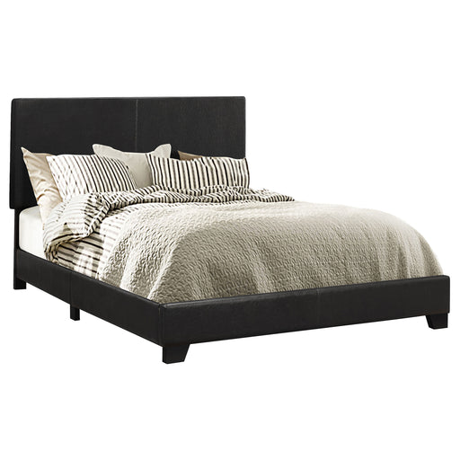 Homestyle Furniture - Coaster - Dorian Faux Leather Upholstered California King Bed Black - 300761KW