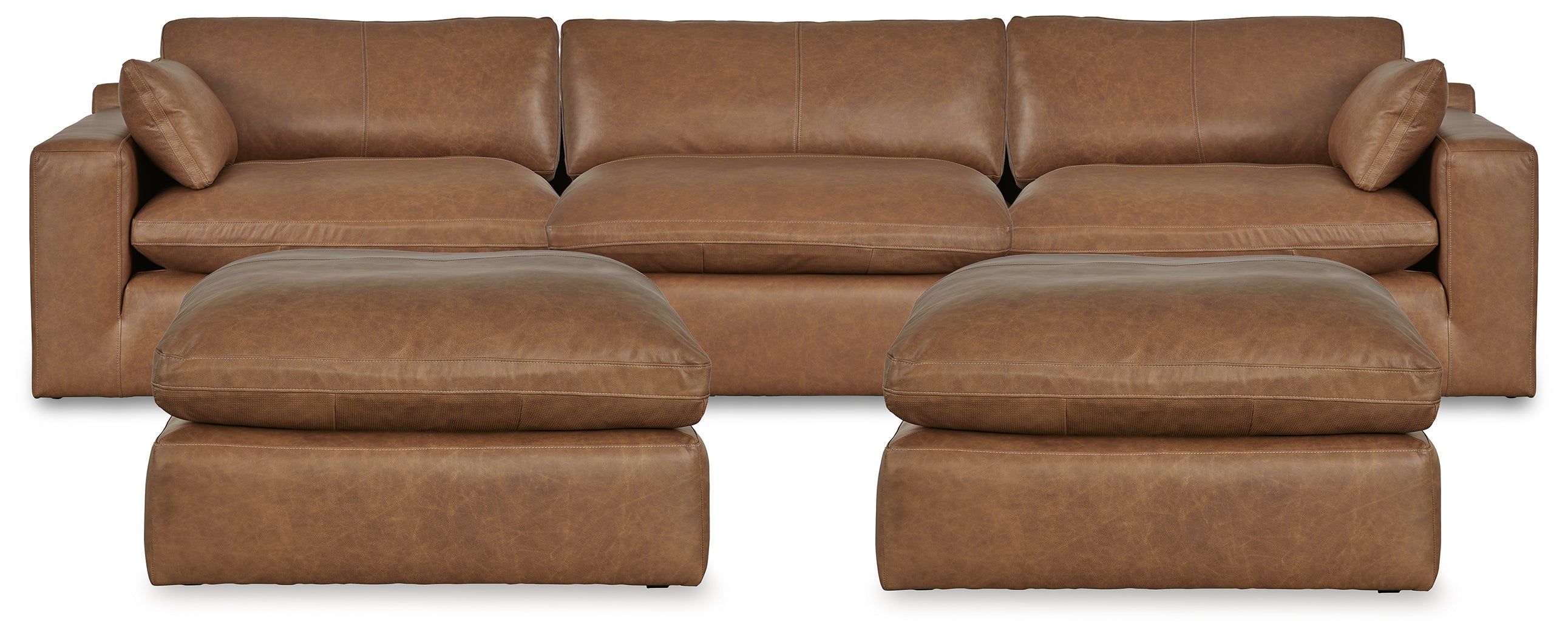 Homestyle Furniture - Ashley Furniture - Emilia 3-Piece Sectional and 2 Ottomans - 3-Piece Sectional and 2 Ottomans - 30901U2