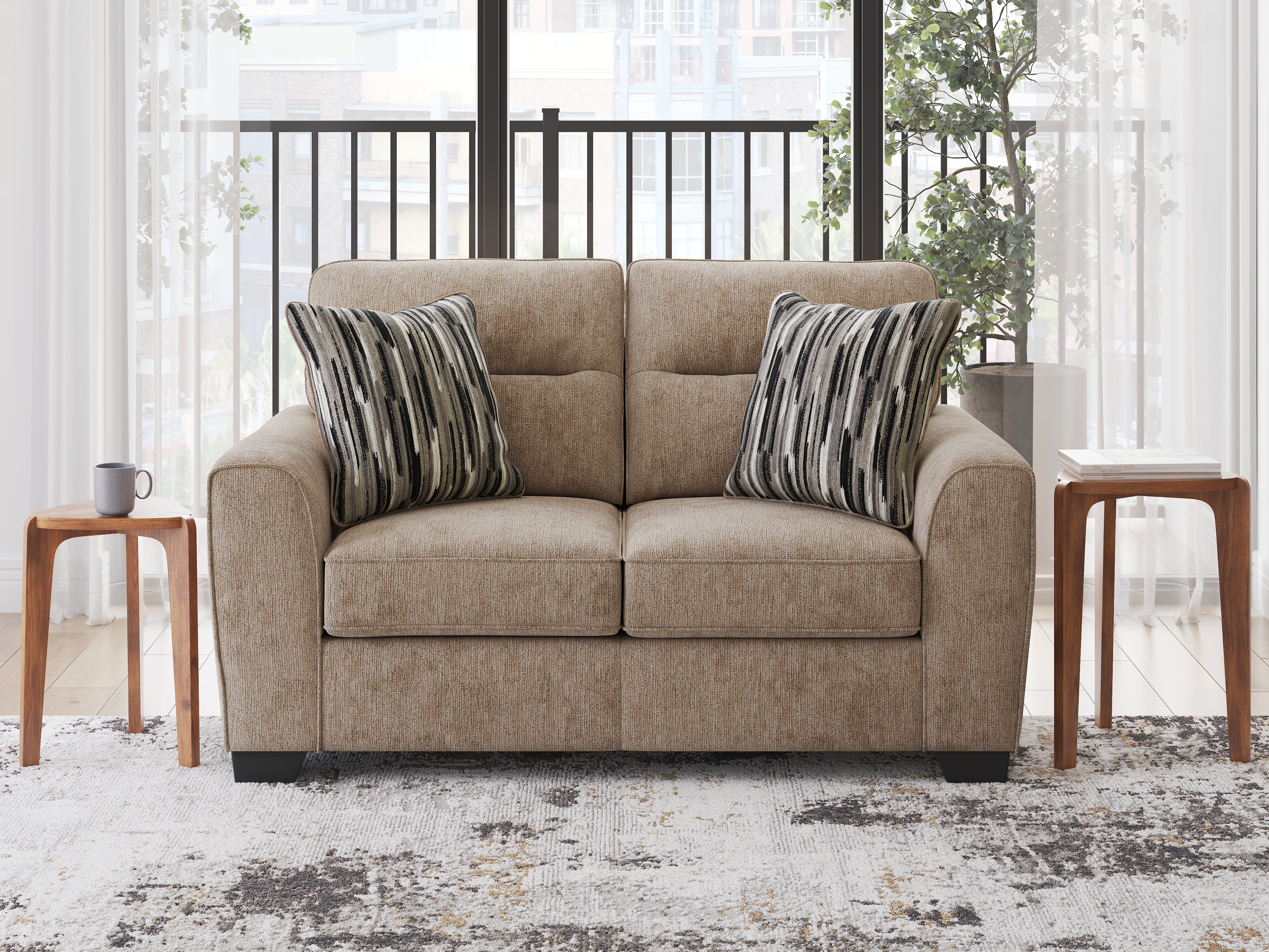 Homestyle Furniture - Ashley Furniture - Olten Loveseat - Loveseat / Mocha - 3130435