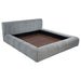 Homestyle Furniture - Coaster - Wilshire Upholstered Eastern King Platform Bed Grey - 315981KE