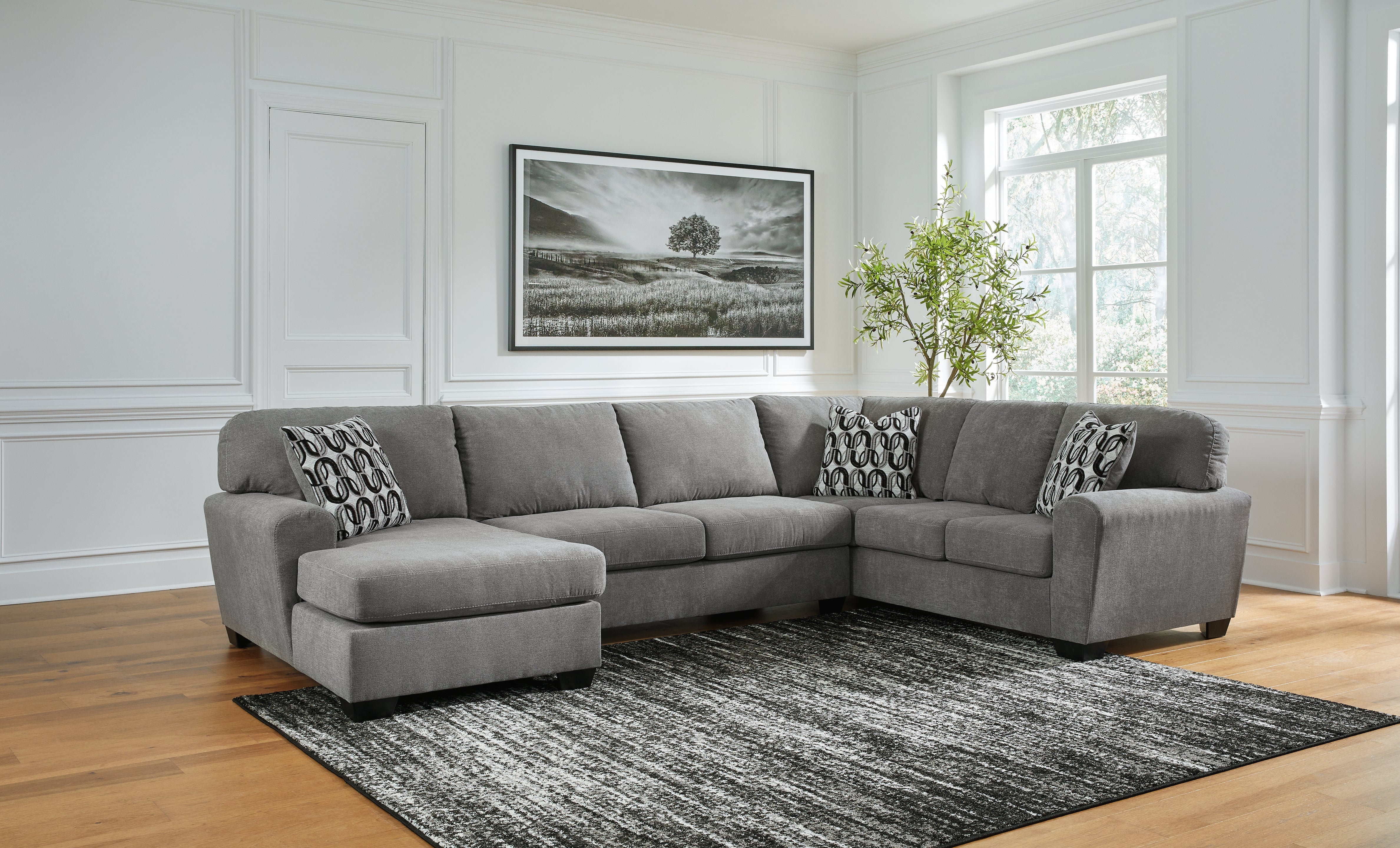 Homestyle Furniture - Ashley Furniture - Birkdale Court 3-Piece Sectional with Chaise - RAF 3-Piece Sectional with Chaise / Gray - 32402S1