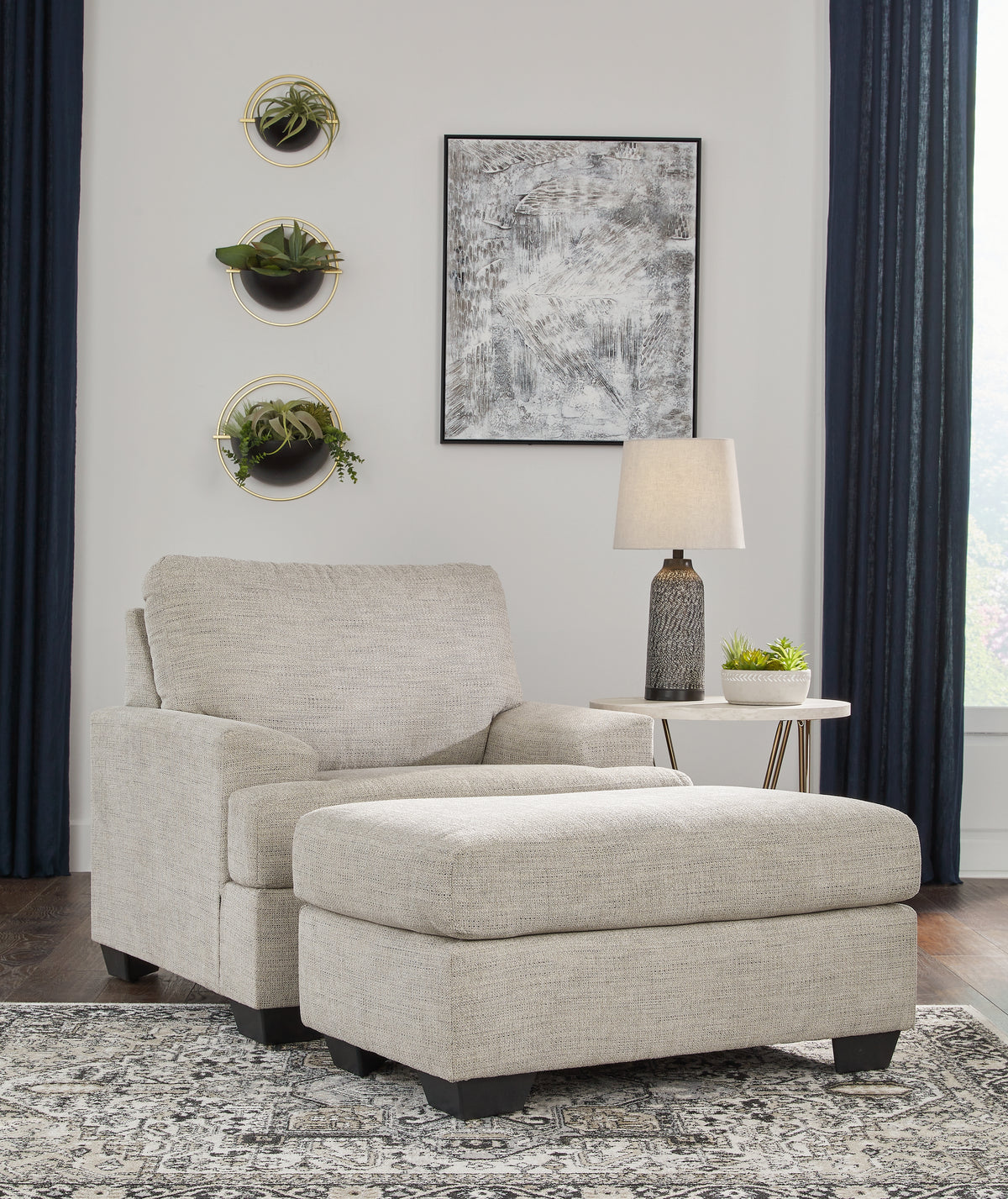 Homestyle Furniture - Ashley Furniture - Vayda Chair and Ottoman - Chair and Ottoman - 33104U2