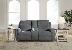Homestyle Furniture - Ashley Furniture - Barnsana Power Reclining Loveseat with Console - DBL REC PWR Loveseat w/Console - 3320296