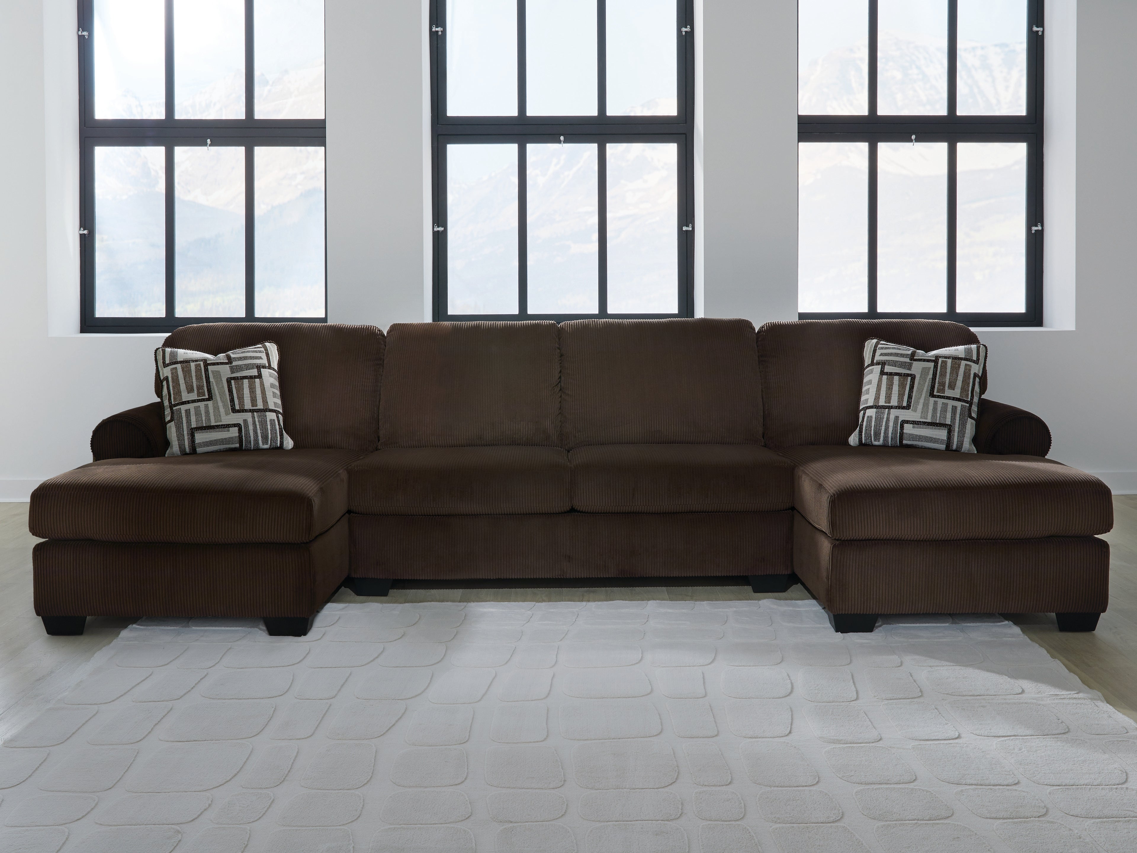 Homestyle Furniture - Ashley Furniture - Kimlee 3-Piece Sectional with Double Chaise - RAF 3-Piece Sectional with Double Chaise - PC35603S3