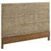 Homestyle Furniture - Coaster - Zyla Woven Rattan Queen Panel Headboard Kubu Grey - 360181QB1